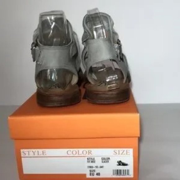 Miz Mooz Fifi Leather Wide Width Ankle-Strap Sandals - Picture 2 of 5